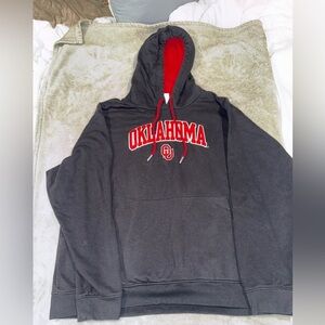 Champion Black and Red Oklahoma University Hoodie